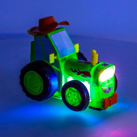 Traktor ciągnik zdalnie sterowany na pilota RC skaczący tańczący dźwięk zielony Kik Sp. z o. o. Sp. k.