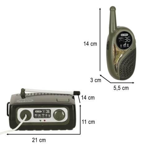 Walkie talkie krótkofalówka zestaw z centralą dla dzieci wojskowy zasięg 333 m Kik Sp. z o. o. Sp. k.