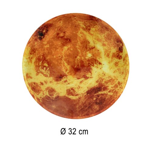 Zegar ścienny planeta mars z wyświetlaczem LED 32 cm pomarańczowy Kik Sp. z o. o. Sp. k.