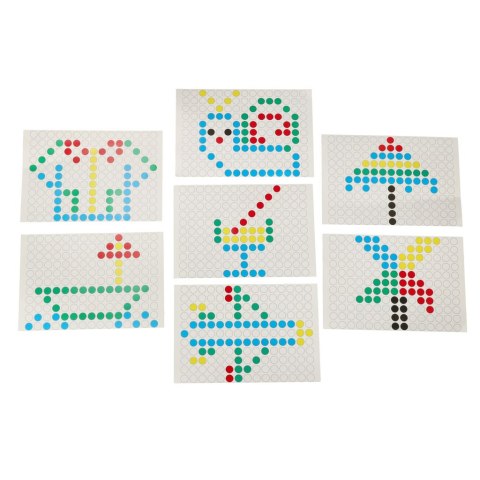 Tablica magnetyczna montessori mozaika kolorowe kropki żółta 26 x 26 cm Kik Sp. z o. o. Sp. k.