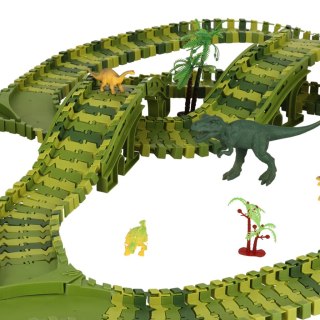 Tor wyścigowy dinozaury samochody XXL TRACK 240 elementów Kik Sp. z o. o. Sp. k.