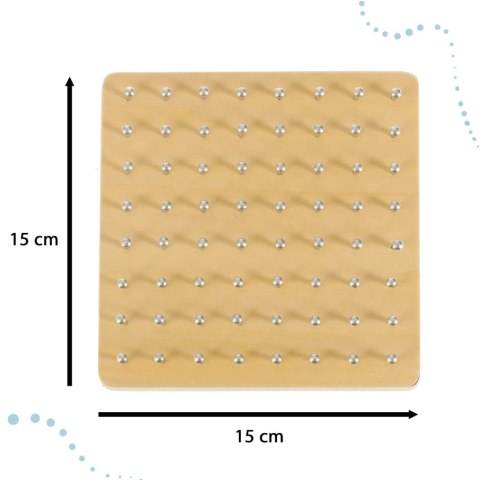Geoboard geoplan drewniana układanka tworzenie kształtów z gumek Kik Sp. z o. o. Sp. k.