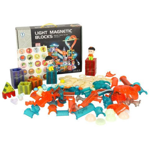 Klocki magnetyczne marble tor kulkowy świecący 202 elementy Kik Sp. z o. o. Sp. k.