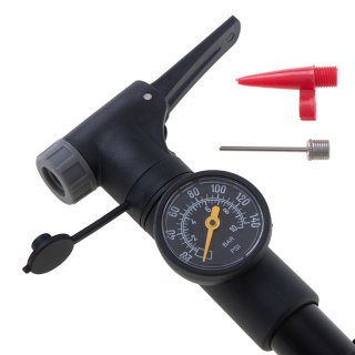 Pompka do roweru z manometrem RALLEX rowerowa ręczna do piłki materaca z uchwytem na rower SHANGHAI RALLEX INDUSTRIAL
