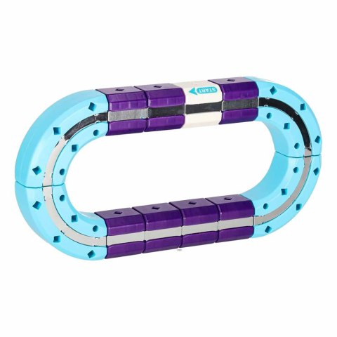 Klocki magnetyczne konstrukcyjne tor wyścigowy auta 54 elementy Kik Sp. z o. o. Sp. k.