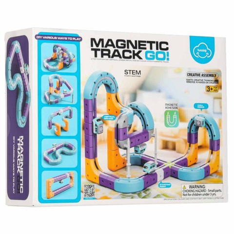 Klocki magnetyczne konstrukcyjne tor wyścigowy auto 87 elementów Kik Sp. z o. o. Sp. k.