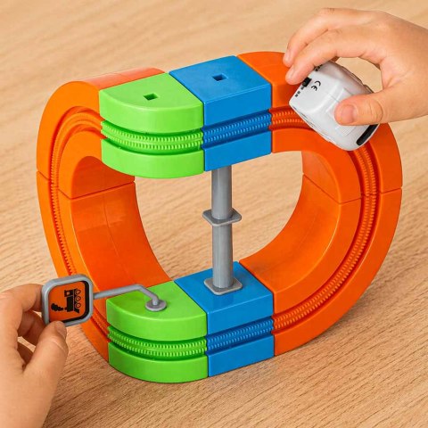 Klocki magnetyczne konstrukcyjne tor wyścigowy pociągi 100 elementów Kik Sp. z o. o. Sp. k.