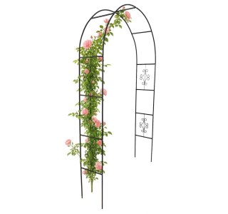 Pergola ogrodowa metalowa łuk uchwyt na róże kwiaty pnącza 240cm zielony Chomik M.Świeży Spółka Jawna