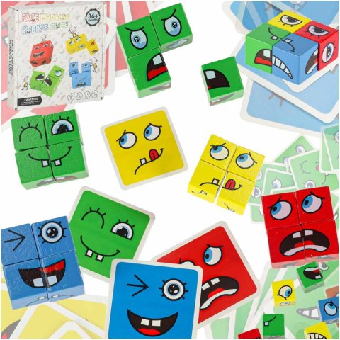 Klocki kreatywne montessori wyzwania zmieniające twarz emocje Kik Sp. z o. o. Sp. k.