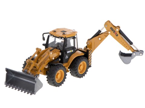 Koparka ładowarka metalowa z ruchomymi łyżkami Die-Cast H-toys 1704 1:50 Kik Sp. z o. o. Sp. k.