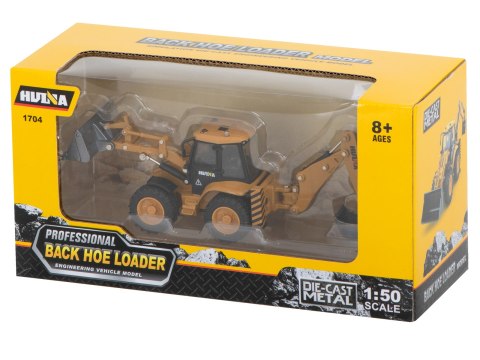 Koparka ładowarka metalowa z ruchomymi łyżkami Die-Cast H-toys 1704 1:50 Kik Sp. z o. o. Sp. k.