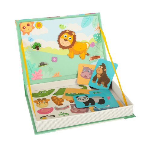 Książeczka magnetyczna układanka puzzle na magnes zwierzęta safari 47el. Kik Sp. z o. o. Sp. k.