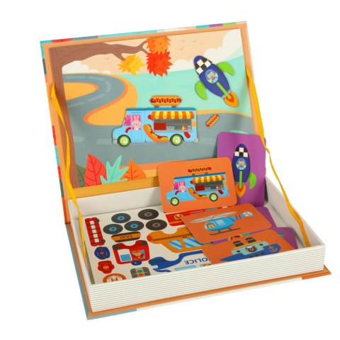 Książeczka magnetyczna układanka puzzle z magnesem środki transportu Kik Sp. z o. o. Sp. k.