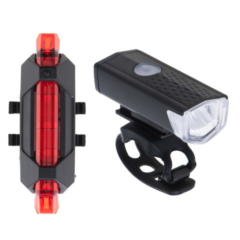 Lampka rowerowa LED RALLEX zestaw tył-przód na rower kierownicę USB SHANGHAI RALLEX INDUSTRIAL