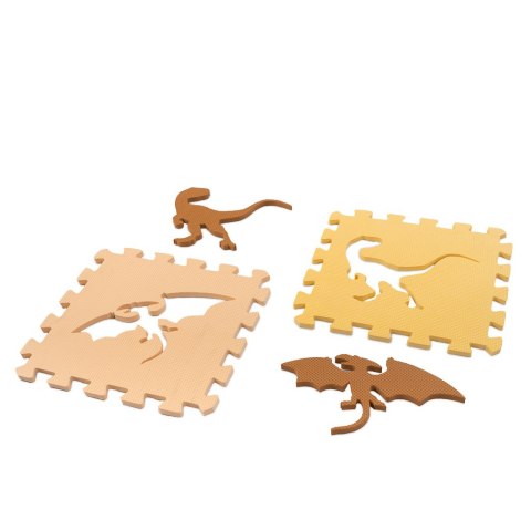 Mata edukacyjna piankowa puzzle brązowa 143 x 143 cm 36 elementów Kik Sp. z o. o. Sp. k.