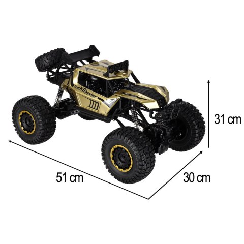Samochód zdalnie sterowany 2,4GHz 1:8 51cm metal złoty Kik Sp. z o. o. Sp. k.