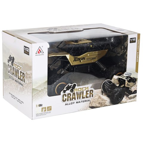 Samochód zdalnie sterowany na pilota RC Rock Crawler 1:12 4WD METAL złoty Kik Sp. z o. o. Sp. k.