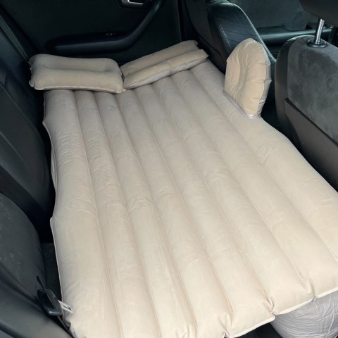 Materac łóżko do samochodu auta dmuchany pompka 130cm x 80cm beżowy Kik Sp. z o. o. Sp. k.