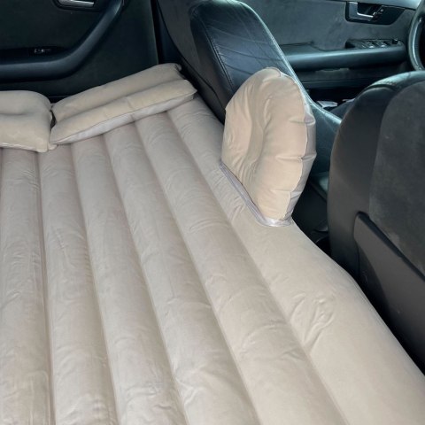 Materac łóżko do samochodu auta dmuchany pompka 130cm x 80cm beżowy Kik Sp. z o. o. Sp. k.