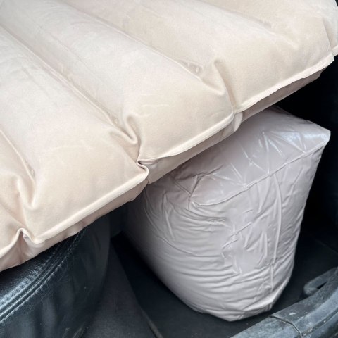 Materac łóżko do samochodu auta dmuchany pompka 130cm x 80cm beżowy Kik Sp. z o. o. Sp. k.