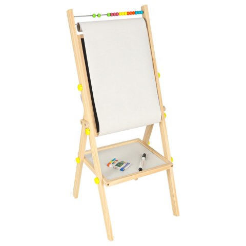 Tablica magnetyczna kredowa dwustronna drewniana literki kreda 38x37x90cm Kik Sp. z o. o. Sp. k.