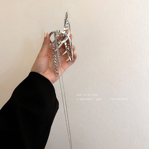 Łańcuszek Blasku - Ozdobna Spinka, Klamra do Włosów Srebrna HaloFuture