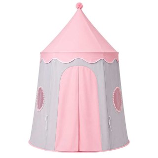 Namiot dla dzieci zamek domek do pokoju dziecięcy składany szaro-różowy Kik Sp. z o. o. Sp. k.