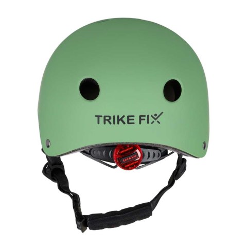 Kask rowerowy dla dziecka Trike Fix dziecięcy regulowany LED M 55-58cm zielony ciemny Kik Sp. z o. o. Sp. k.