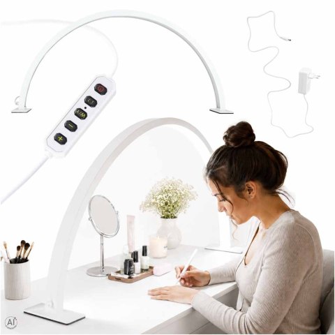Lampa kosmetyczna LED bezcieniowa biurkowa do manicure paznokci łuk biała Kik Sp. z o. o. Sp. k.