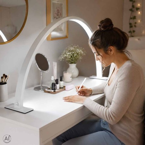 Lampa kosmetyczna LED bezcieniowa biurkowa do manicure paznokci łuk biała Kik Sp. z o. o. Sp. k.