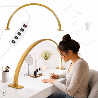 Lampa kosmetyczna LED bezcieniowa biurkowa do manicure paznokci łuk złota Kik Sp. z o. o. Sp. k.