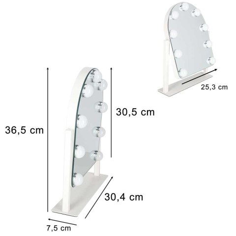 Lusterko do makijażu LED z 9 żarówkami podświetlane kosmetyczne Kik Sp. z o. o. Sp. k.