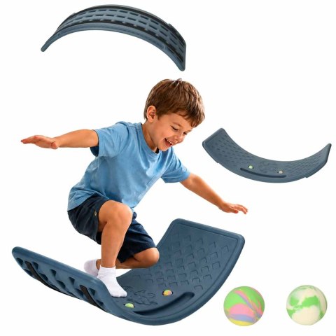 Deska do balansowania bujak dla dzieci 67x29 cm antypoślizgowa niebieska Kik Sp. z o. o. Sp. k.