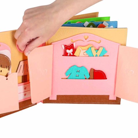 Książeczka sensoryczna edukacyjna filcowa 3D manipulacyjna ruchome elementy dom Kik Sp. z o. o. Sp. k.