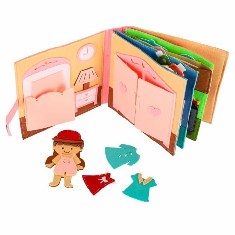 Książeczka sensoryczna edukacyjna filcowa 3D manipulacyjna ruchome elementy dom Kik Sp. z o. o. Sp. k.