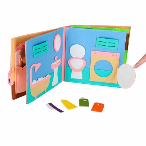 Książeczka sensoryczna edukacyjna filcowa 3D manipulacyjna ruchome elementy dom Kik Sp. z o. o. Sp. k.