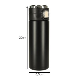 Kubek bidon termiczny z ustnikiem termos LED 350ml czarny Kik Sp. z o. o. Sp. k.