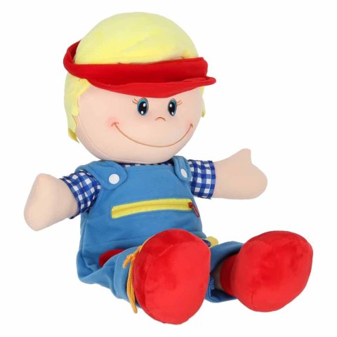 Lalka maskotka przytulanka zabawka edukacyjna nauka ubierania chłopiec Kik Sp. z o. o. Sp. k.