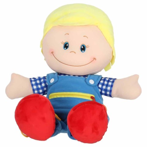 Lalka maskotka przytulanka zabawka edukacyjna nauka ubierania chłopiec Kik Sp. z o. o. Sp. k.