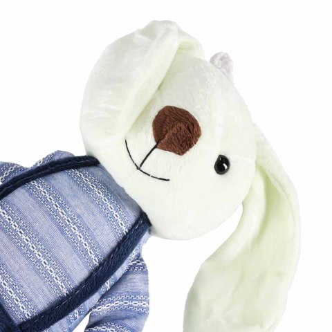 Maskotka pluszak przytulanka królik w niebieskich spodenkach 36 cm Kik Sp. z o. o. Sp. k.