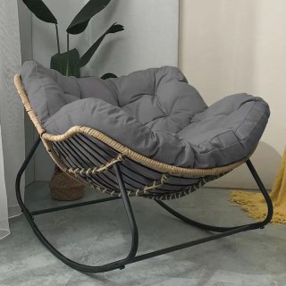 Nowoczesny fotel bujany skandynawski kokon szary Hedo sp. z o.o.
