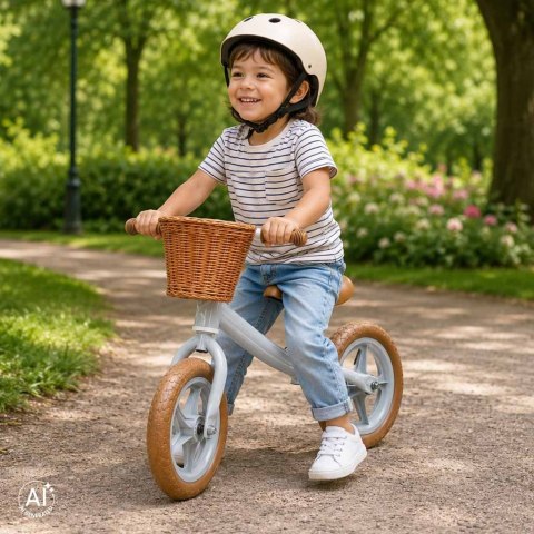 Rowerek biegowy Trike Fix Balance z koszykiem brązowy Kik Sp. z o. o. Sp. k.