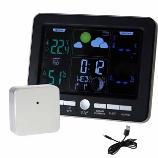 Stacja pogodowa pogody termometr higrometr zegar alarm USB Kik Sp. z o. o. Sp. k.