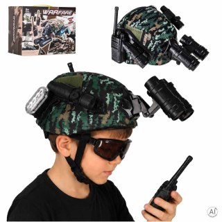 Zestaw żołnierza militarny hełm walkie talkie lornetka latarka Kik Sp. z o. o. Sp. k.