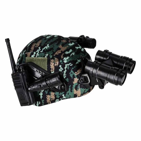 Zestaw żołnierza militarny hełm walkie talkie lornetka latarka Kik Sp. z o. o. Sp. k.