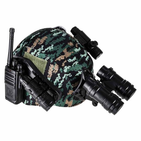 Zestaw żołnierza militarny hełm walkie talkie lornetka latarka Kik Sp. z o. o. Sp. k.