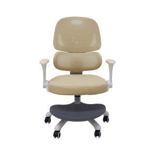 Krzesło do biurka dla dziecka fotel ergonomiczny obrotowy regulowany beżowy Kik Sp. z o. o. Sp. k.