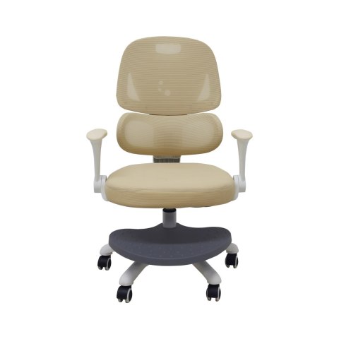 Krzesło do biurka dla dziecka fotel ergonomiczny obrotowy regulowany beżowy Kik Sp. z o. o. Sp. k.