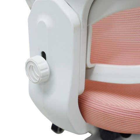 Krzesło do biurka dla dziecka fotel ergonomiczny obrotowy regulowany różowy Kik Sp. z o. o. Sp. k.