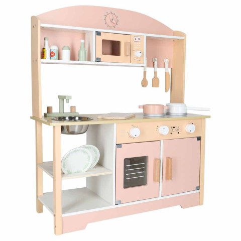 Kuchnia dla dzieci drewniana MDF MODERN CLASSIC akcesoria 82cm różowa Kik Sp. z o. o. Sp. k.